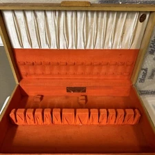 Vintage Holmes & Edwards Inlaid Silverplate Silverware Chest Empty Box Only