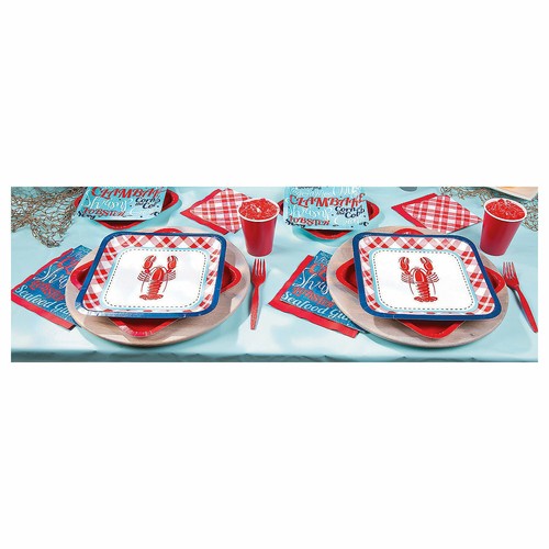 Clambake Square Paper Dessert Plates, 8 Ct., Party Supplies, 8 Pieces - Picture 2 of 3