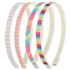 Glitter Headband, 4pcs Plastic Sparkly Cute Non Slip Chunky Rainbow set