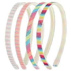 Glitter Headband, 4pcs Plastic Sparkly Cute Non Slip Chunky Rainbow set - Bild 1 von 8