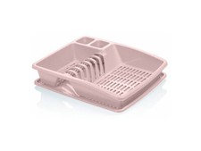 Plastic Kitchen Sink Dish Cutlery Plate Cup Drainer Holder Rack With Drip Tray