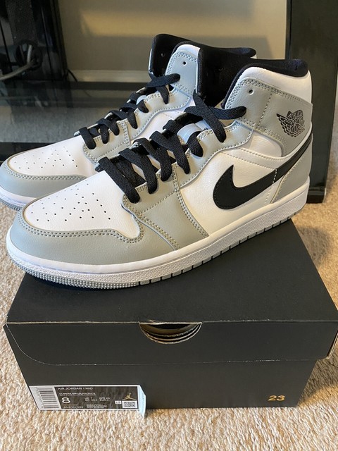 nike air jordan 1 mid light smoke grey black white