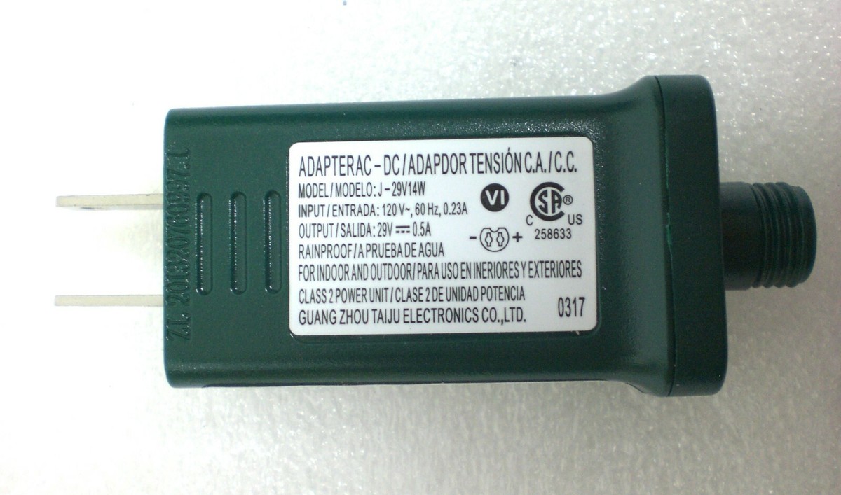 Transformer DC Adapter AC/DC Model J-29V14W 120v Input, 29V