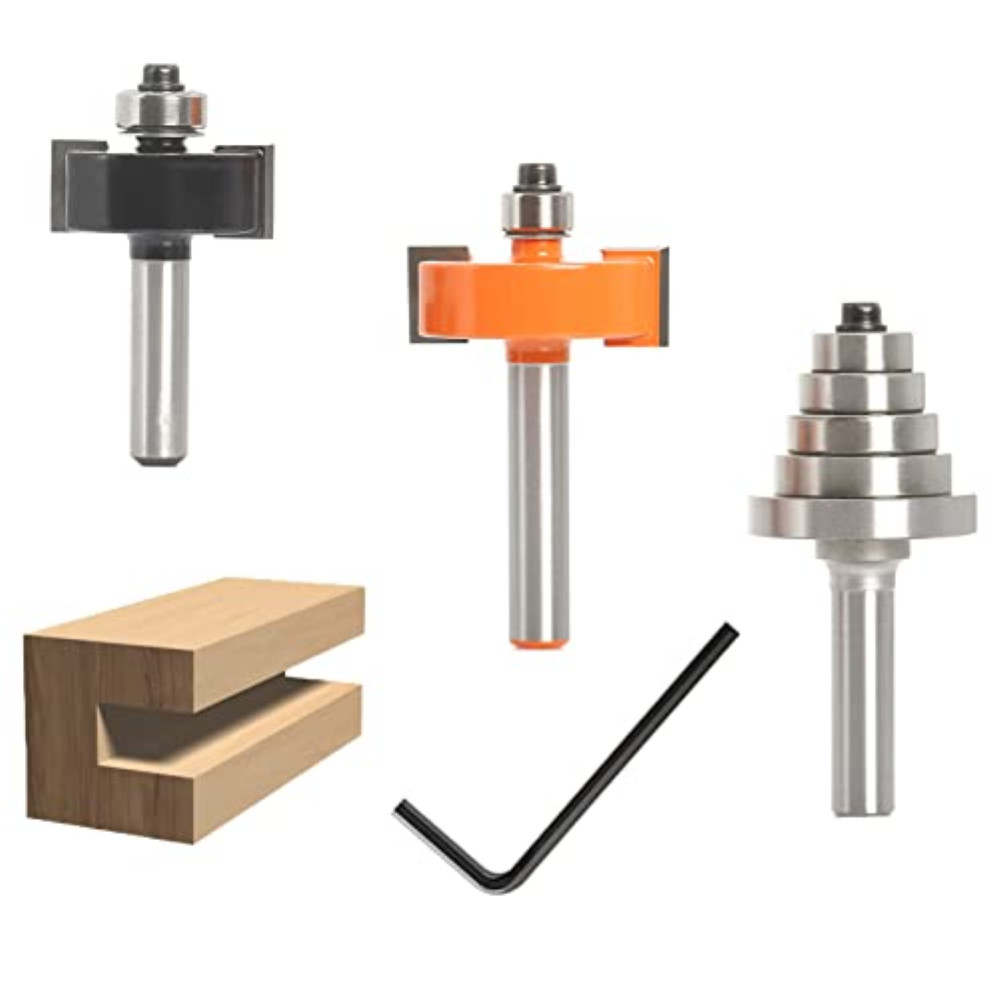 Set Frese per Legno Sinoprotools 8mm Punte per Rabbetin Professionali