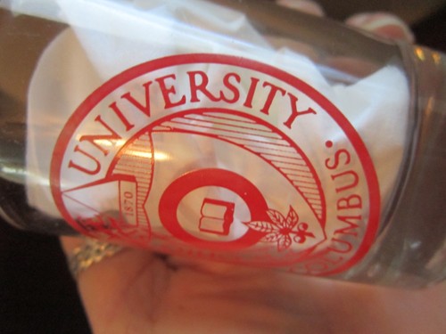THE OHIO STATE UNIVERSITY COLUMBUS OH CLEAR GLASS VOTIVE CANDLE HOLDER - Picture 6 of 9