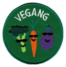 af33?Vegang Vegan Vegetable Carrot Broccoli Patch Iron On Patch 6.8x6.8cm