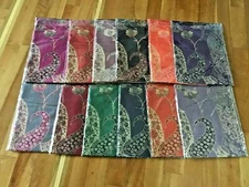 Women Pashmina Scarf Shawl Wrap-Paisley Double Reversible Silk Cashmere-Soft*2pl