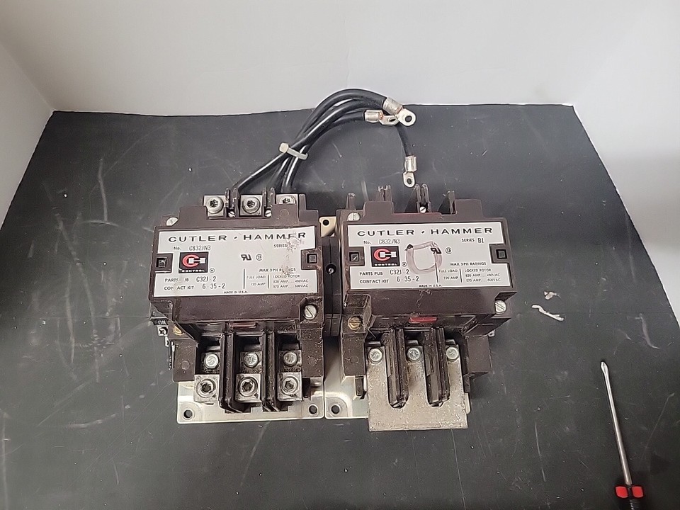 Cutler Hammer C832JN3 *Dual* NEMA Size 3 Contactor 120 Amp 240V Coil | eBay
