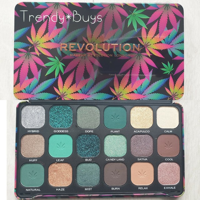 Makeup Revolution Chilled With Cannabis Sativa 18 Shades Eyeshadow
