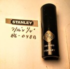 Stanley  7/16 " x 1/4" Dr Deep  Socket 6 Pt # 86-048B  Black Chrome Free Ship