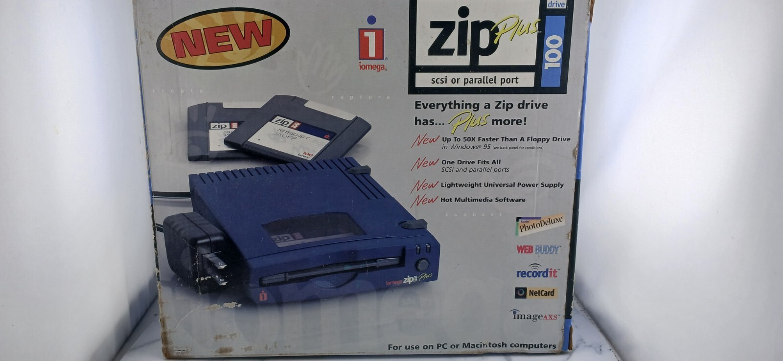 Iomega Zip Plus Drive External 100MB SCSI or Parallel Port Untested eBay