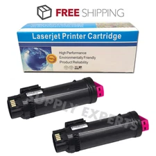 2PK Toner MAGENTA S2825 2825 Generic For Dell Laser H625cdw H825cdw S2825cdn