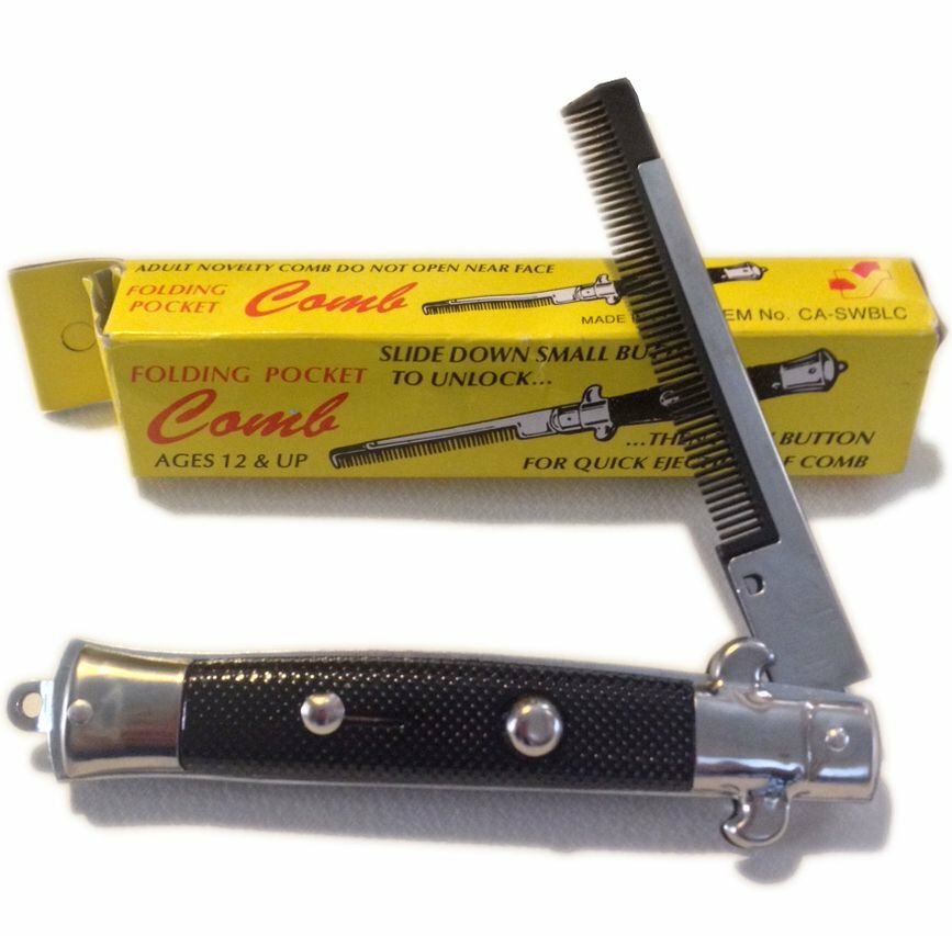 (12) POCKET SWITCHBLADE COMB FAKE FOLDING NOVELTY KNIFE TOY SWITCH