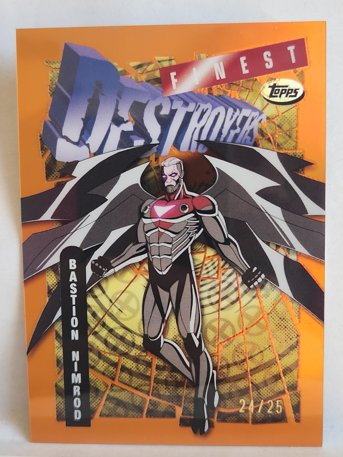 2025 Topps Finest X-Men 97 Bastion Nimrod Orange Refractor /25 Rare 90