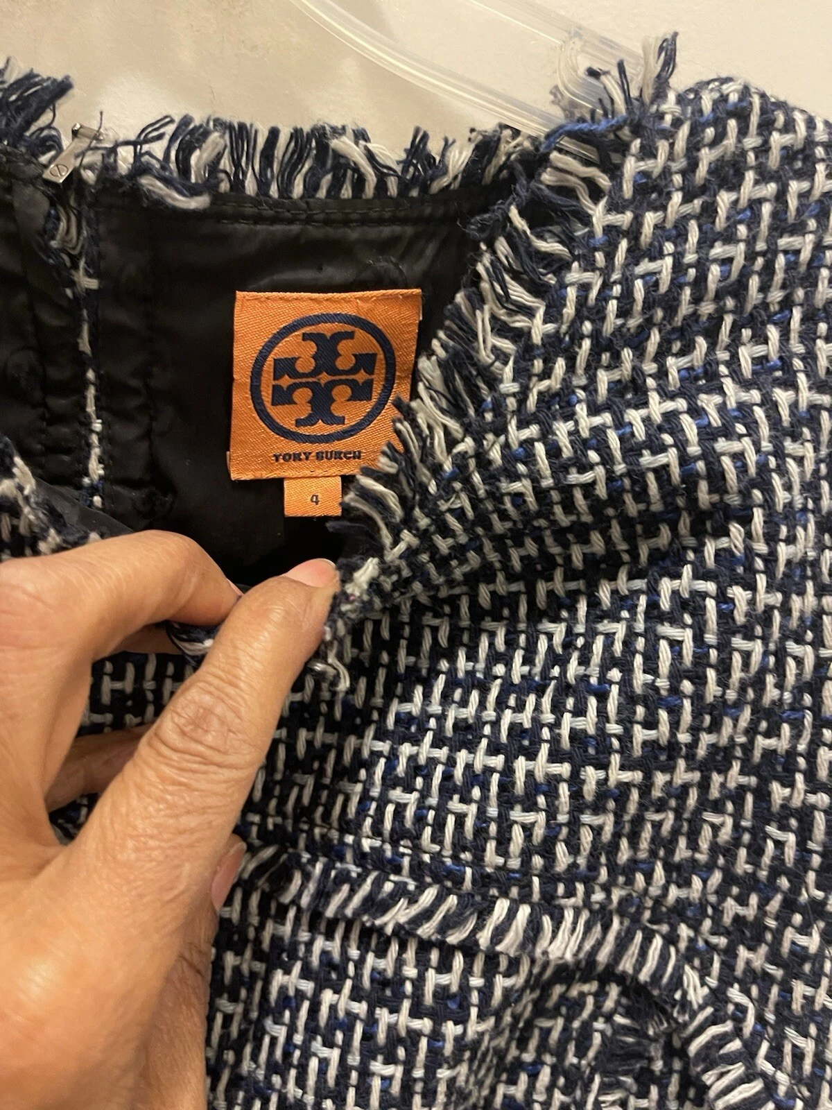 Abito in tweed con frange Tory Burch