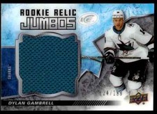 2018-19 Upper Deck Ice Rookies Relic Jumbos Dylan Gambrell 124/199 San Jose