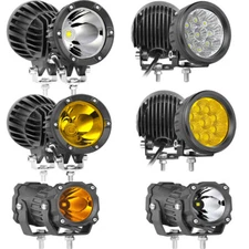 LED Round Driving Fog Lights Offroad Driving Spot Lights 2Pcs 2.6" 3.5" 4"Inch 