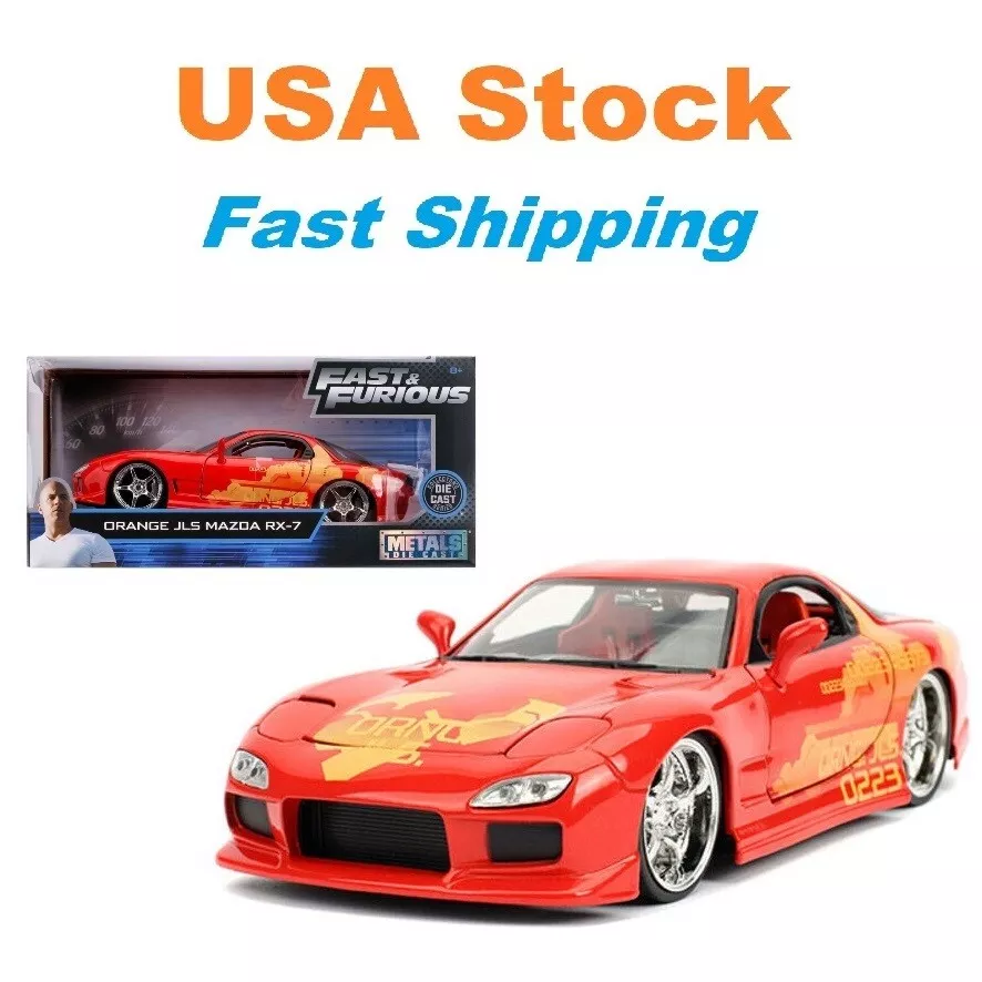 1:24 Scale Fast And Furious Die-cast Orange Super Car Model Toy Miniature  Metal Die-cast Collectible Car Model Children Toy Gift