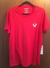Image of True Religion brand jeans men’s white buddha logo horseshoe tshirt. large. new.