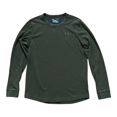 Under Armour ColdGear Shirt Men's Small Green Thermal Hunting