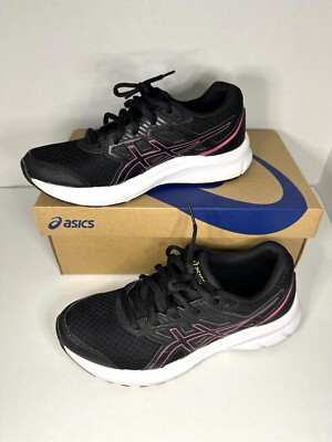 Asics Women's Jolt 3 Running Shoes 1012A908 Black/Hot Pink Shoes Size 7