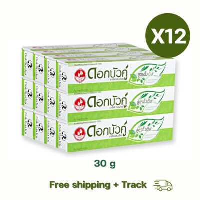 Twin Lotus Dok Bua Ku Herbal Toothpaste Original 30g x 12