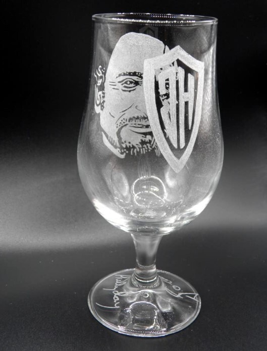 Cadre En Verre Gravé Johnny Hallyday - Artisanat D'art, Fait Main