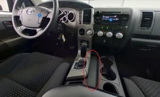 2007-2013 Toyota Tundra Center Console Storage Tray Lid Strip Black 58839-0C020