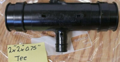 1x Propex 2''x2''x 3/4'' Reducer Tee Fitting UQ4752275 PEX POLY ALLOY BLACK UPONOR