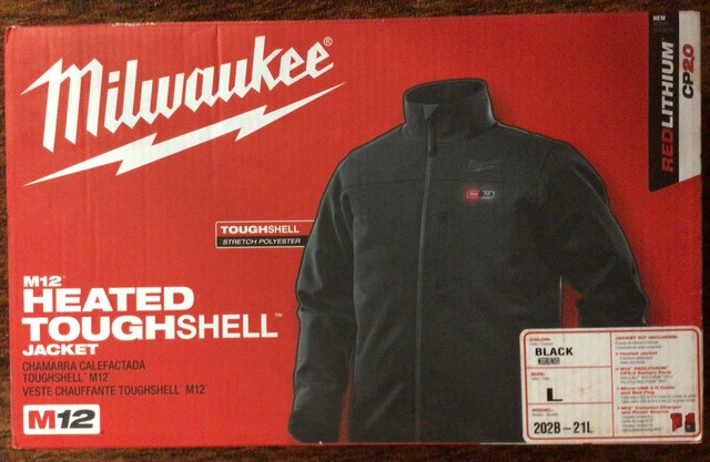 Milwaukee 202B-21L M12 HEATED TOUGHSHELL JACKET KIT L - BLACK New for sale online