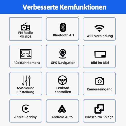 10 Zoll Android 13 4+64G Autoradio Carplay GPS NAV RDS FM Für VW Passat B7 CC - Bild 3 von 13