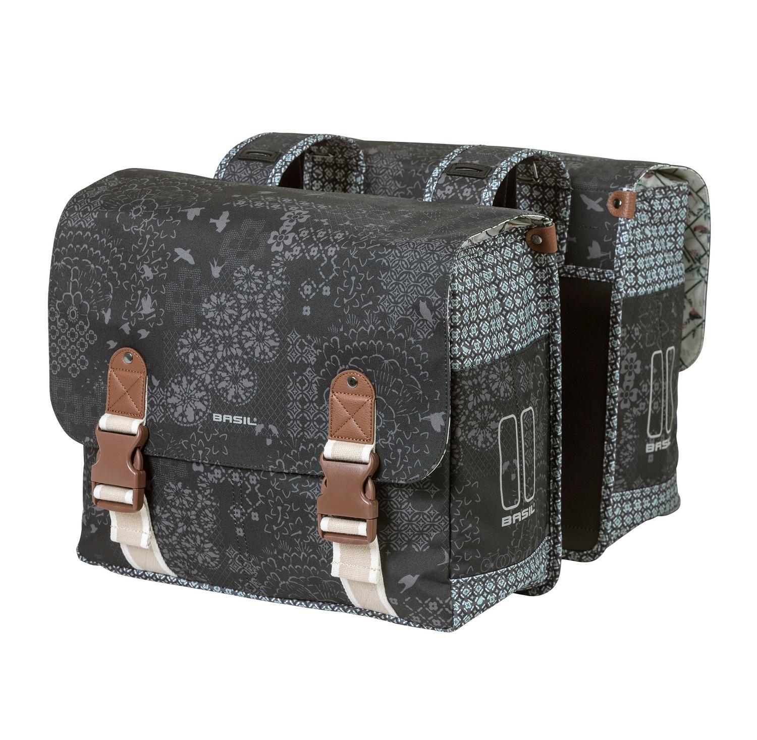 Sacoche vélo double Basil 35l bohème pour vos balades et sorties au marché