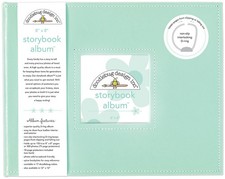 Doodlebug Storybook D-Ring Album 8"X8"-Mint