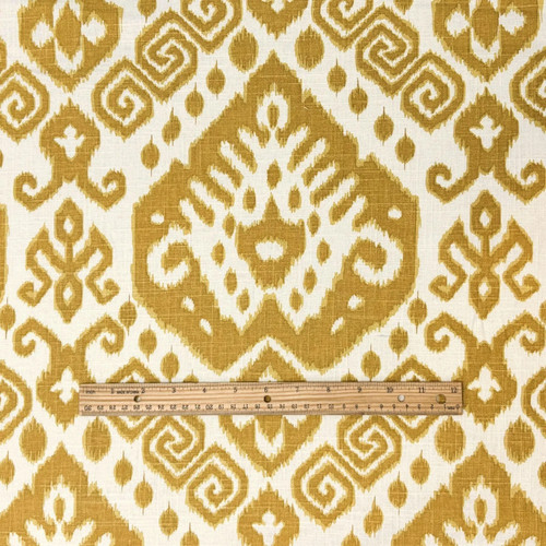 Mill Creek Nate Berkus Ikat GOLD MAIZE Drapery Upholstery Pillow Sewing Fabric - Picture 3 of 6