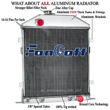 3 Row Aluminum Radiator For 1942-1948 Ford Pi...