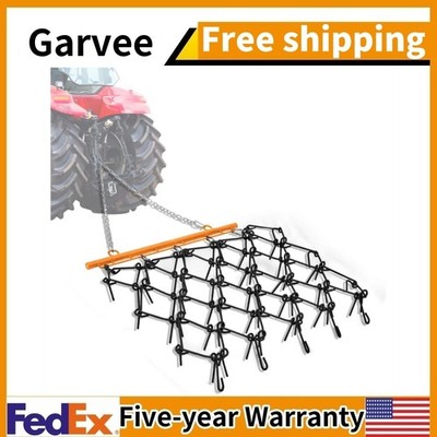  4.5' x 5' Heavy Duty Chain Drag Harrow 3/8'' Tines Compatible with Tractors ATV