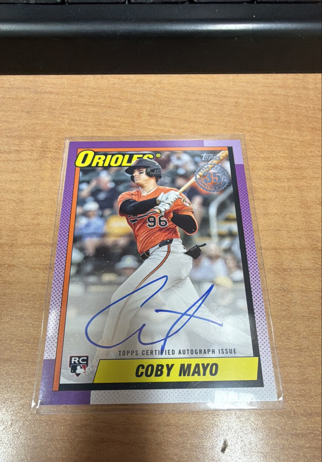 2025 Topps Series 1 - 1990 Topps Baseball Autographs Coby Mayo #90A-CMA (AU, RC)