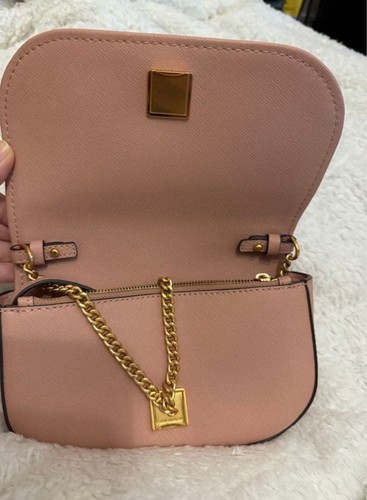 Tory Burch Pink Leather Handbag Shoulder Bag Used Authentic - Picture 6 of 10
