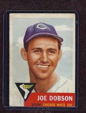 1953 Topps Baseball Card #5 Joe Dobson, Chicago White Sox, VG-EX!