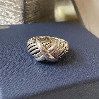 Silver Tone Lord of the Rings Style Ring