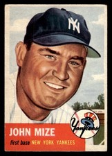 1953 Topps Baseball #77 Johnny Mize VG *m2