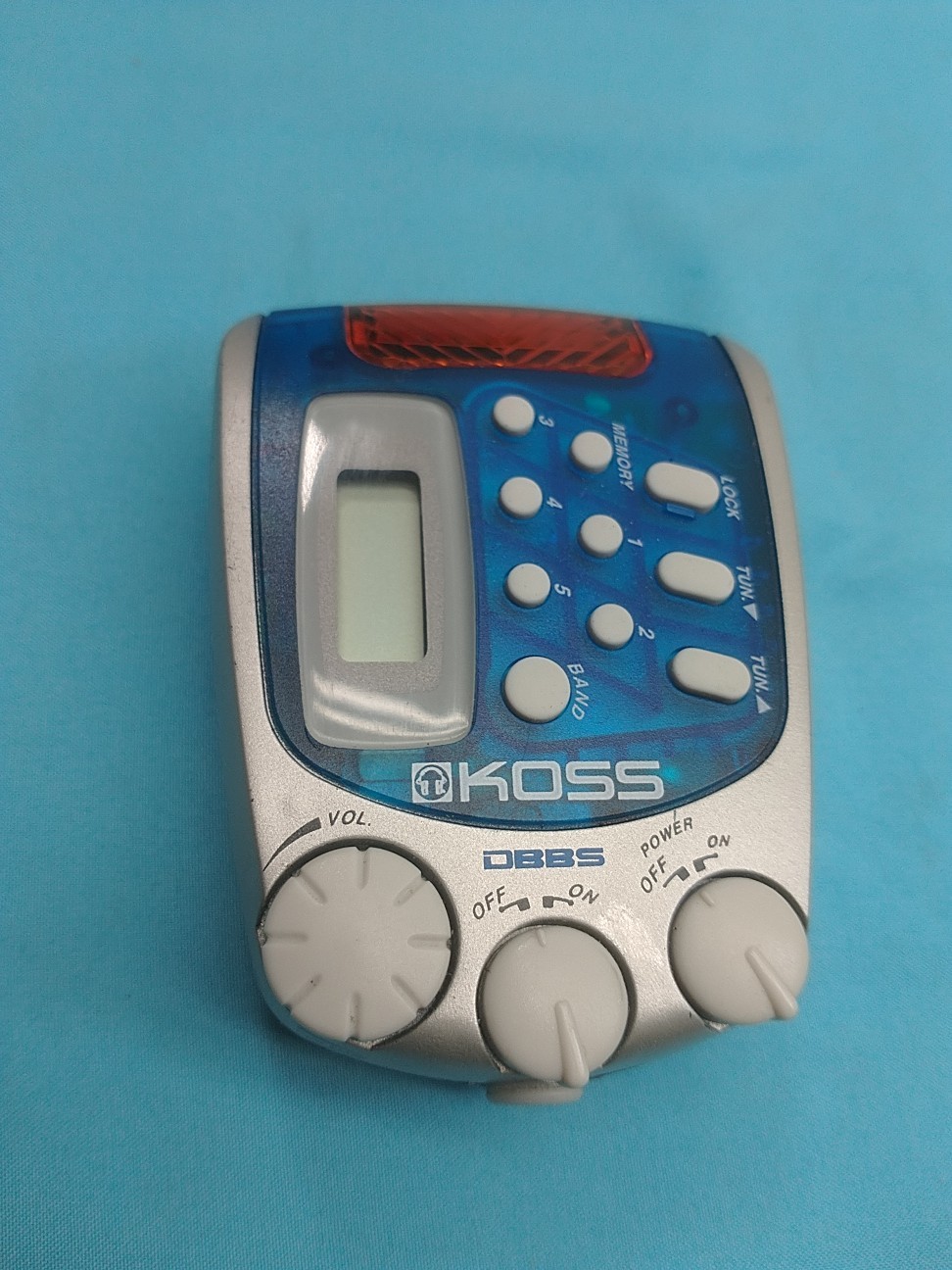 KOSS PP257G - AM/FM Sport Radio Blue/Silver, TESTED WORKING, FREE  Ship