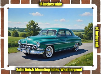 Metal Sign - 1950 Mercury 3 Oil Painting - 14x10