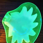 RARE VINTAGE MURANO GLASS FROM  PRINCESS  HOUSE Italy URANIUM  CENTERPIECE  BOWl