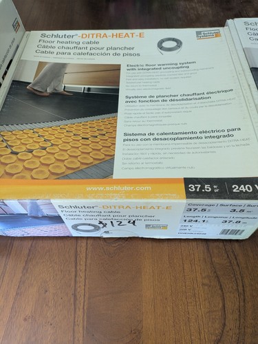 Schluter-Systems DITRA-HEAT (240V) Floor Heat Cable, warms 32 sq ft [DHEHK240...