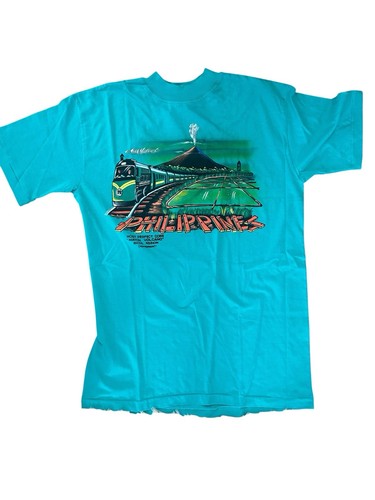 Vintage Hand-Painted Philippines Mayon Volcano T-Shirt - Size XL New with Tags