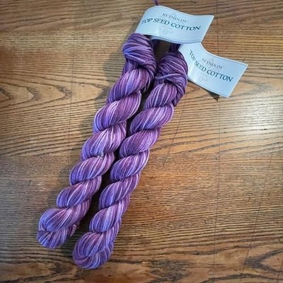 2 Top Seed Cotton Italy Purples Reynolds Yarn Skeins