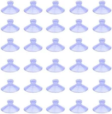100pcs Mini Clear Plastic Suction Cups Without Hooks (30mm) 30 mm, 