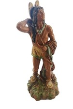 Unique Find 1976-78 Vintage Native American Indian Warrior Statue 15" Figurine