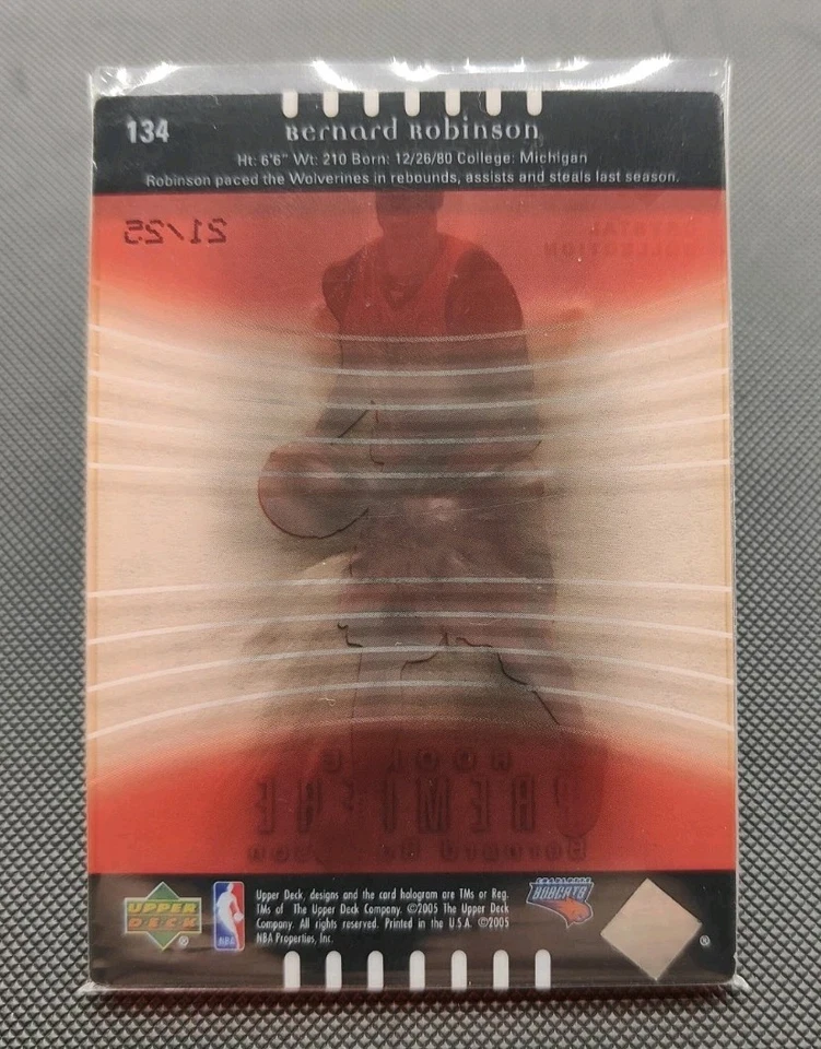 2004-05 Upper Deck Trilogy #134 Bernard Robinson Bobcats Crystal RC Glass /25 Sp - Image 2 of 2